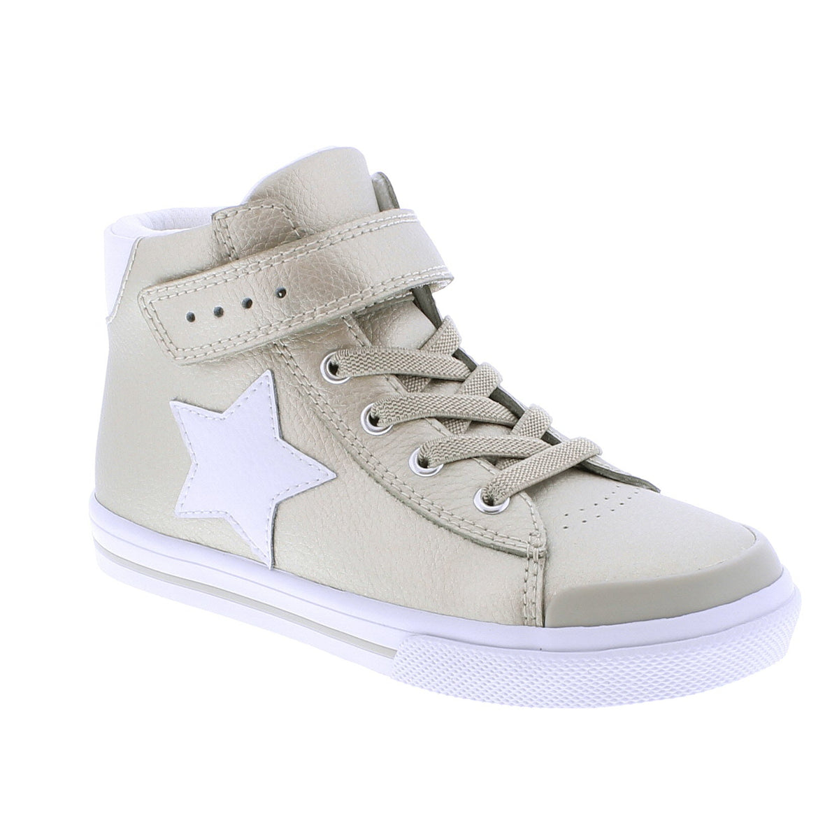 RILEY - V105-270 - Gold/White Leather